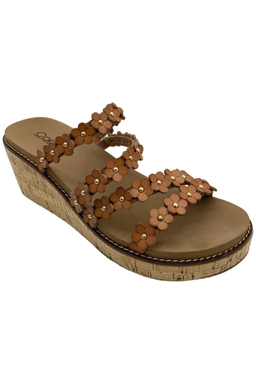 Corkys Women's Let's Be Friends Wedge Sandals Cognac - Medium